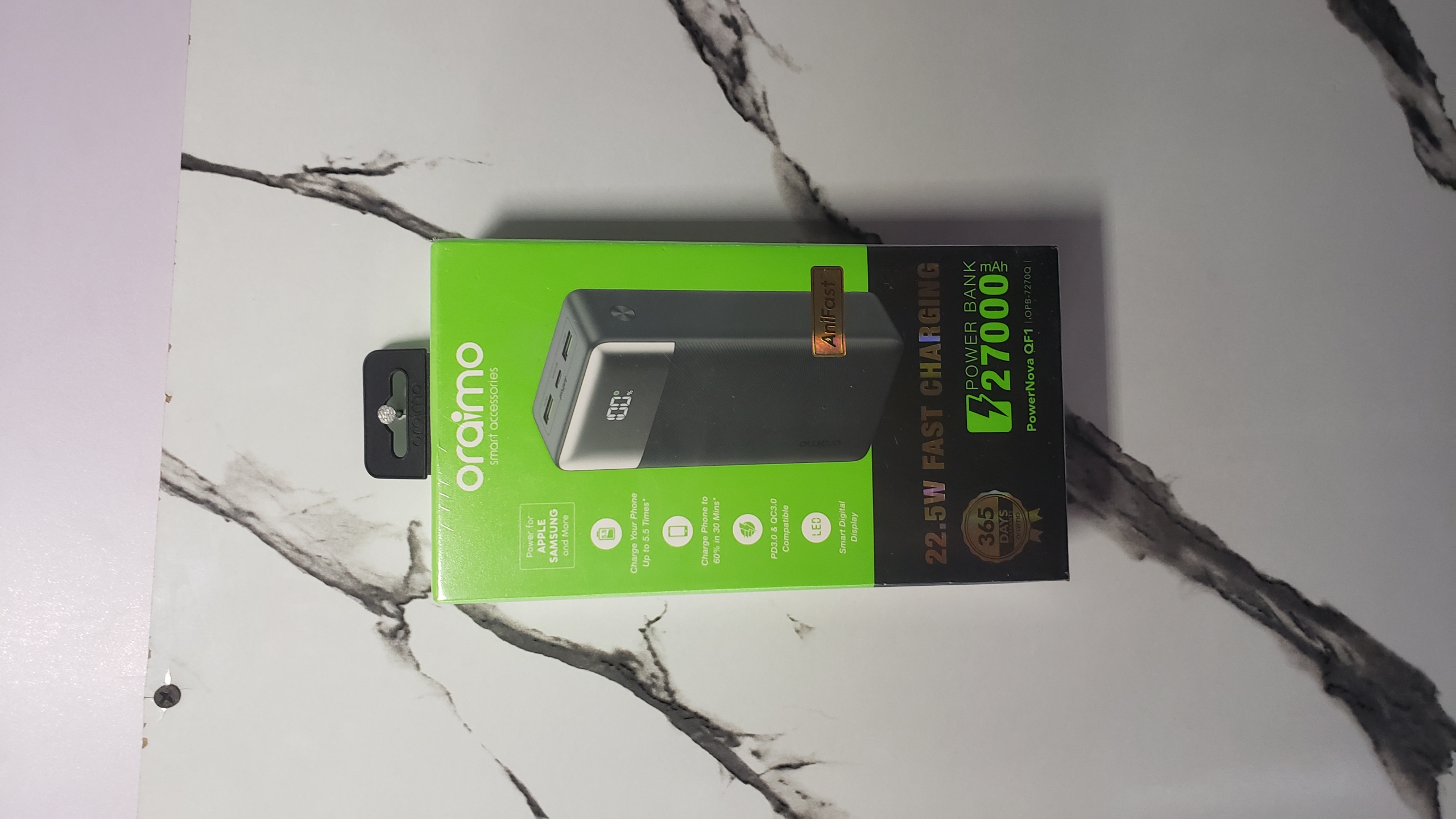 Oraimo 27000mah 22.5w fast charging powerbank